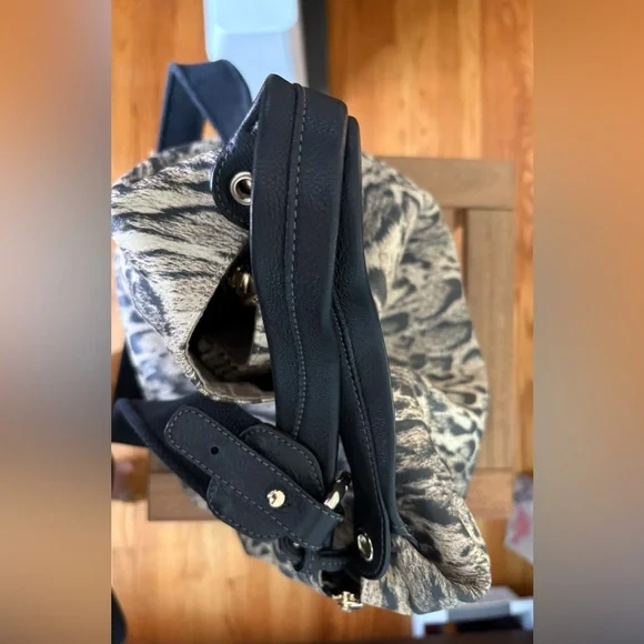 NWT Furla Elisabeth Hobo Ocelot Leather - Picture 3 of 8